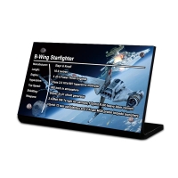 Display Plaque stand for Set 10227 75050 6208 B-Wing Starfighter, SW006 