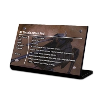 Display Plaque stand for Set 75234 75043 All Terrain Attack Pod, SW083