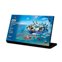 Display Plaque stand for  60277 City Police Patrol Boat, MP159