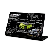 Display Plaque stand for Set 76899 Urus ST-X & Huracan Trofeo, MP061